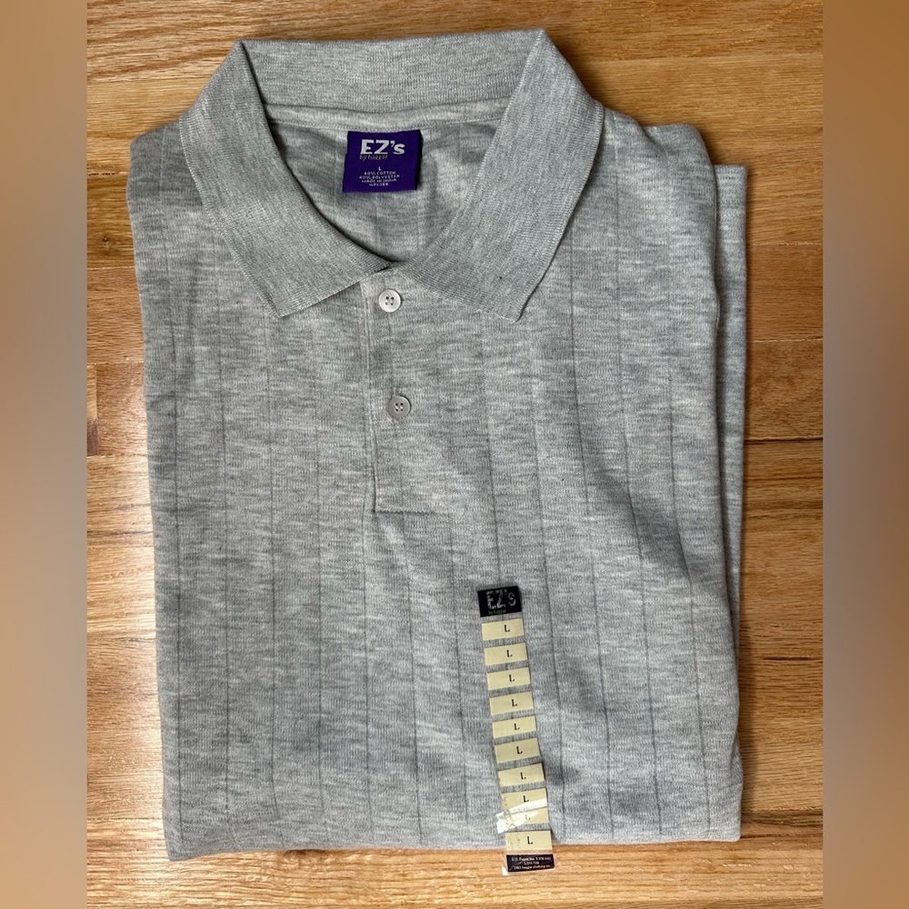 NWT Hagar EZ’s Grey Men’s Polo Large